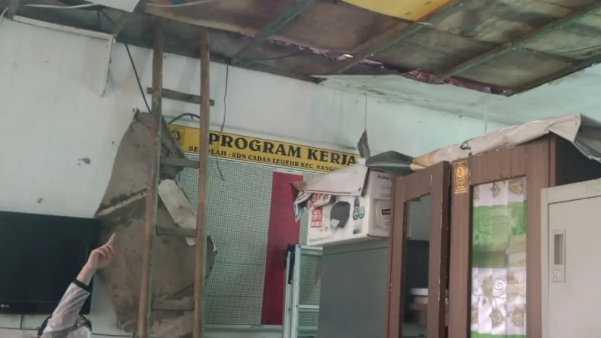 Kondisi Sekolah Dasar Negeri (SDN) di Kecamatan Nanggung Kabupaten Bogor yang mengalami kerusakan.(Septi N/Radar Bogor)