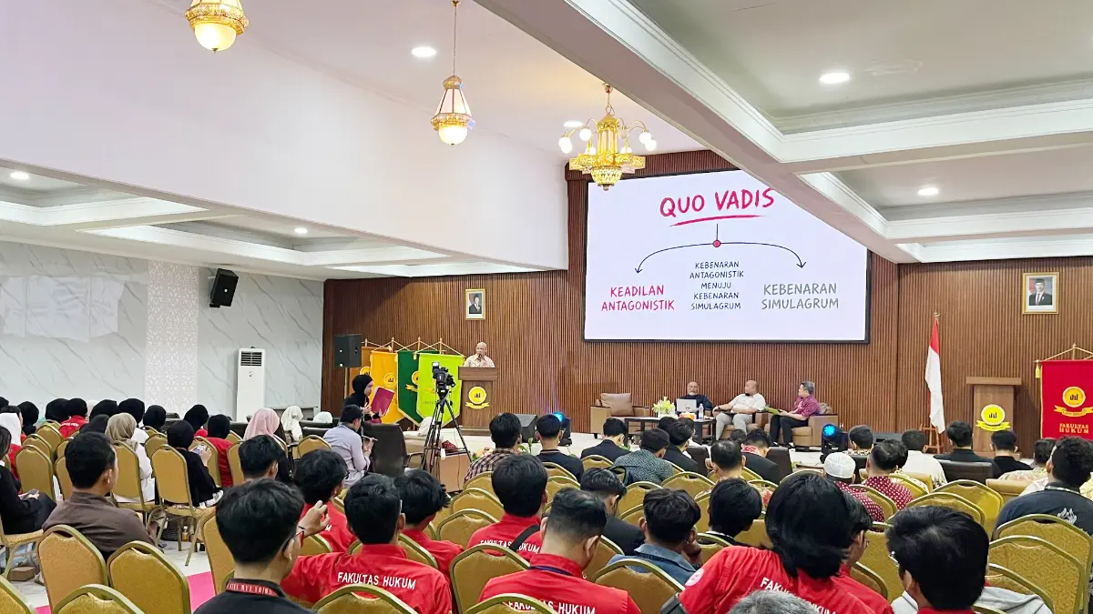 Seminar Nasional yang menjadi puncak rangkaian UNIDA Law Fair 2026, yang diselenggarakan Fakultas Hukum UNIDA di Aula Gedung C, Kamis, 2 Juli 2026. Foto: Unida for Radar Bogor