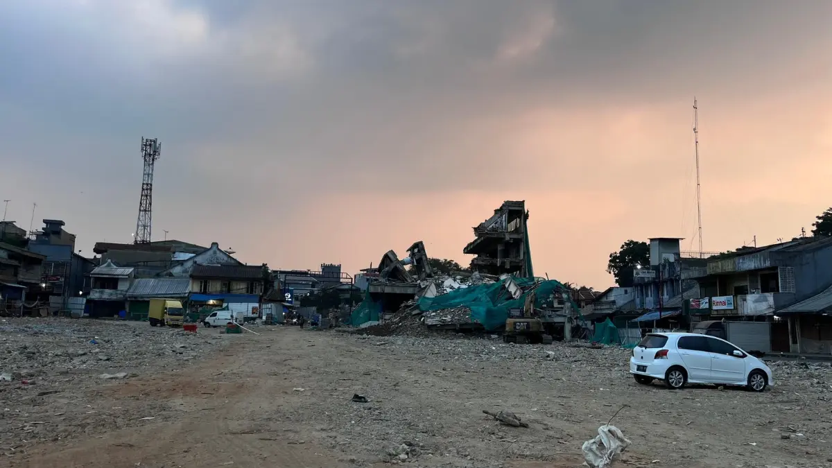 Suasana terkini lahan bekas bangunan Plaza Bogor. (Dzikry/Radar Bogor)