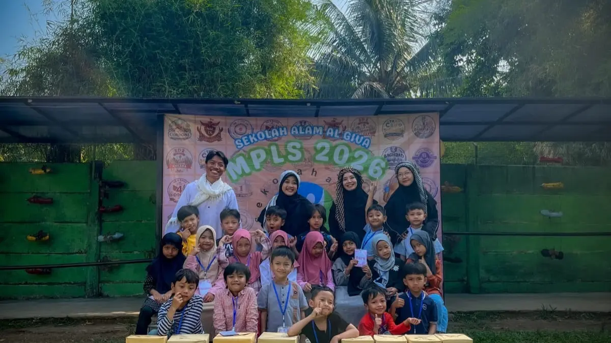 Para siswa antusias mengikuti kegiatan MPLS Sekolah Alam Al Giva. (Dok. Sekolah Alam Al Giva? 