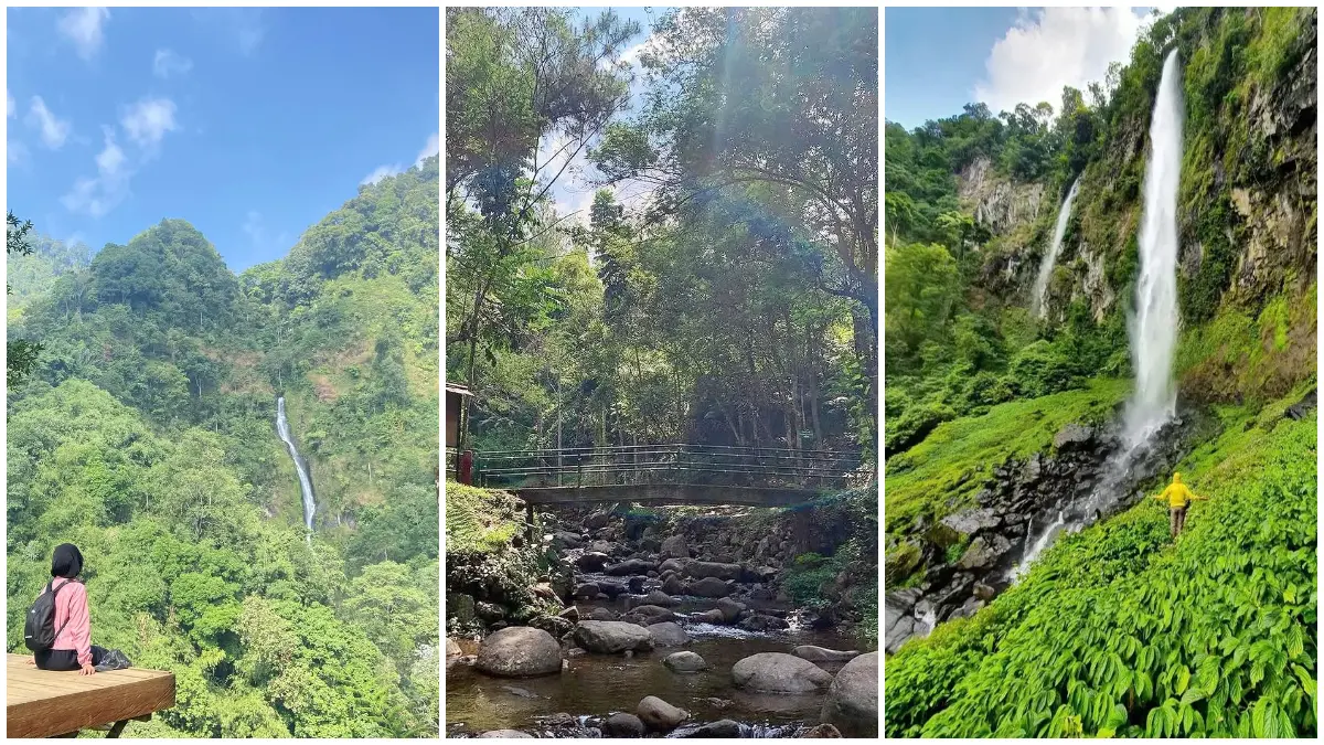 Rekomendasi 3 wisata alam di Subang.&nbsp;(Foto : Instagram: @revanayashhr48_, @explore.jawa.barat, @wisatacapolaga)