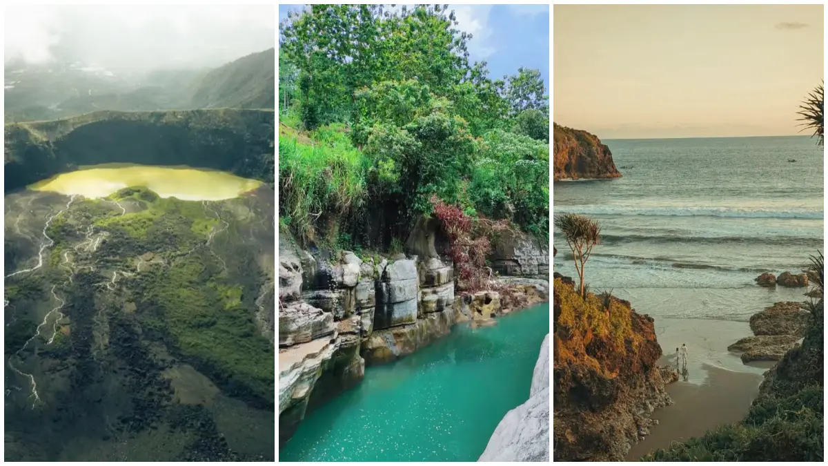 Rekomendasi destinasi wisata alam menakjubkan di Tasikmalaya.(Foto : TikTok: @jashoelash, @ridpir_, @tupay_.17)