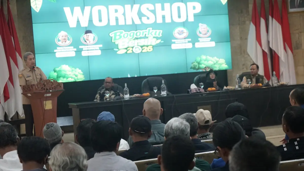 Wali Kota Bogor Dedie A Rachim hadir dalam Workshop Bogorku Bersih 2026.  (Sofiansyah/Radar Bogor)