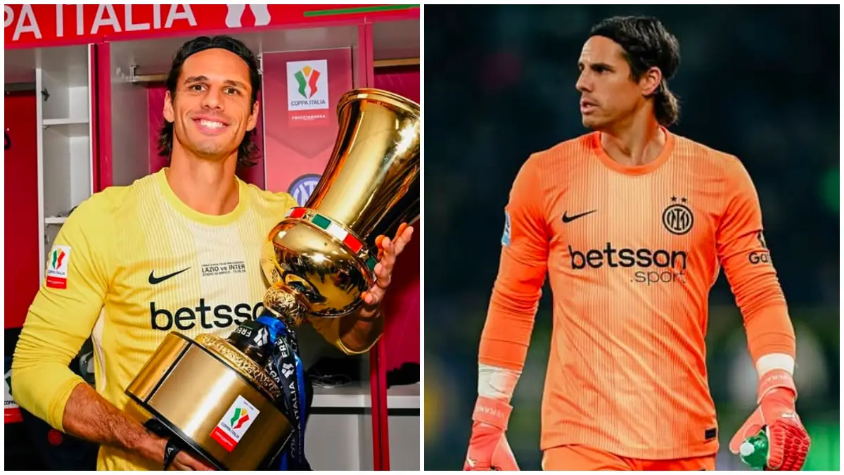 Yann Sommer bergabung ke Club Brugge dengan status bebas transfer. (Foto: Instagram @yannsommer, @inter, dan @fabriziorom)