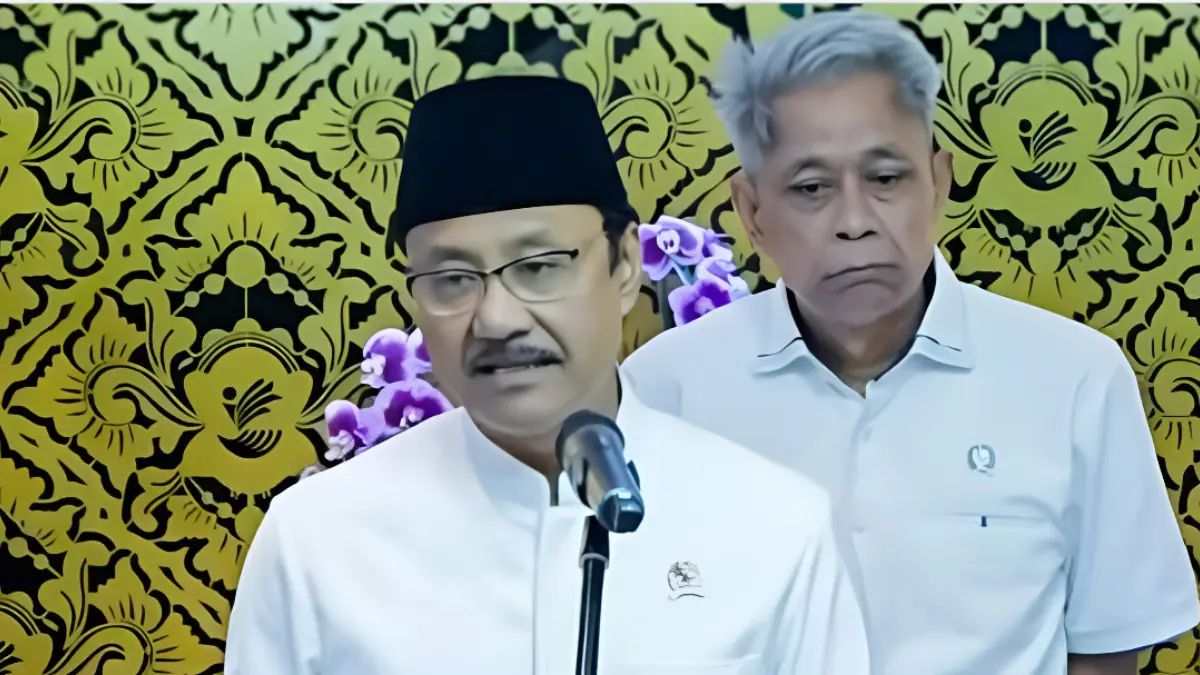 Mensos Gus Ipul dan Wamensos Agus Jabo Priyono saat konferensi pers. (Foto: kemensos.go.id)