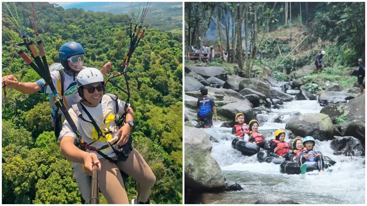 Rekomendasi destinasi petualangan alam menakjubkan di Majalengka. (Foto : TikTok: @u4.naa, @famirhmaa_, @afaozyy)