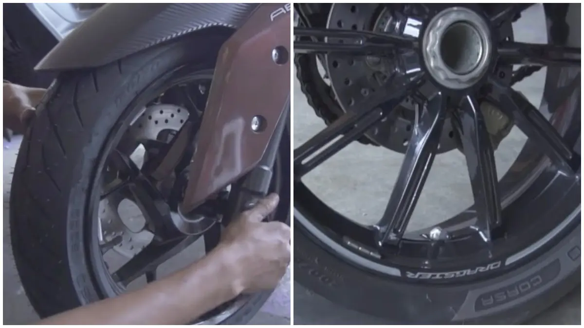 Ilustrasi upgrade ban motor matic bukan sekedar asal gaya, tapi fungsional dan keselamatan. (Foto: Kanal YouTube @Motorplus)