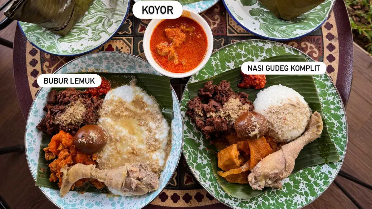 Menu di Gudeg Bu Marni Bogor. Foto: Instagram
