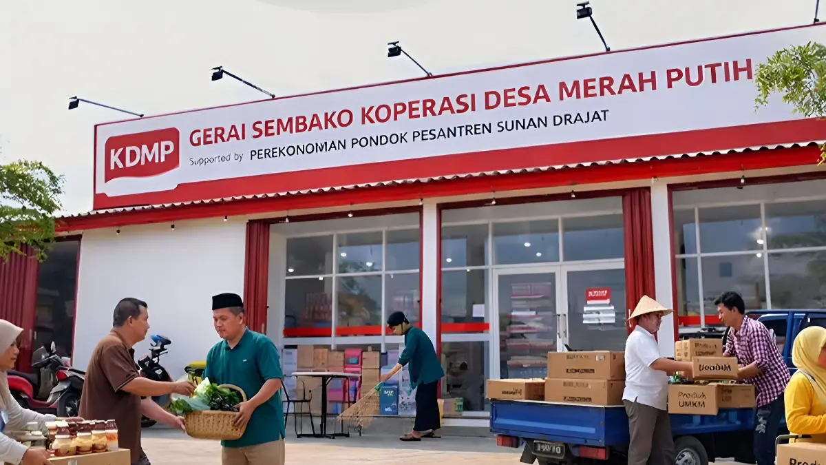 Ilustrasi skema penyaluran bansos melalui KDMP. (Foto: Instagram @koperasidesakelurahanmp)