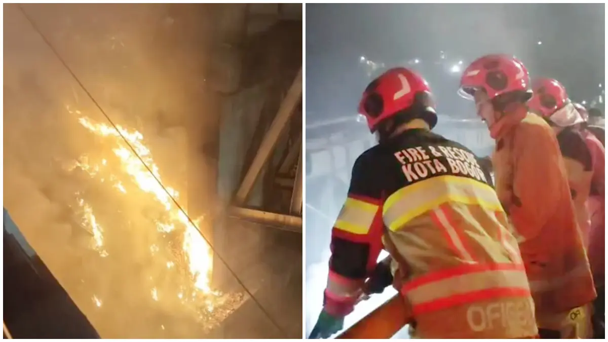 Kebakaran alang-alang terjadi di Jalan Veteran, RT 03 RW 07, Kelurahan Panaragan, Bogor Tengah Kota Bogor. (Foto : Damkar for Radar Bogor)