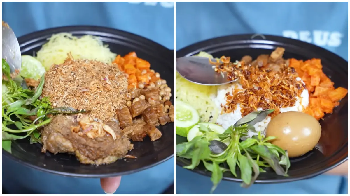 Nasi Ulam Bang Bajedoer khas Betawi. (Foto: Kanal Youtube Anak Kuliner)