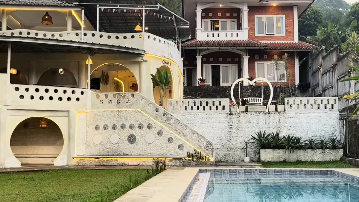 Villa Chara di Puncak Bogor. (Foto: YouTube Demen_Travelling)