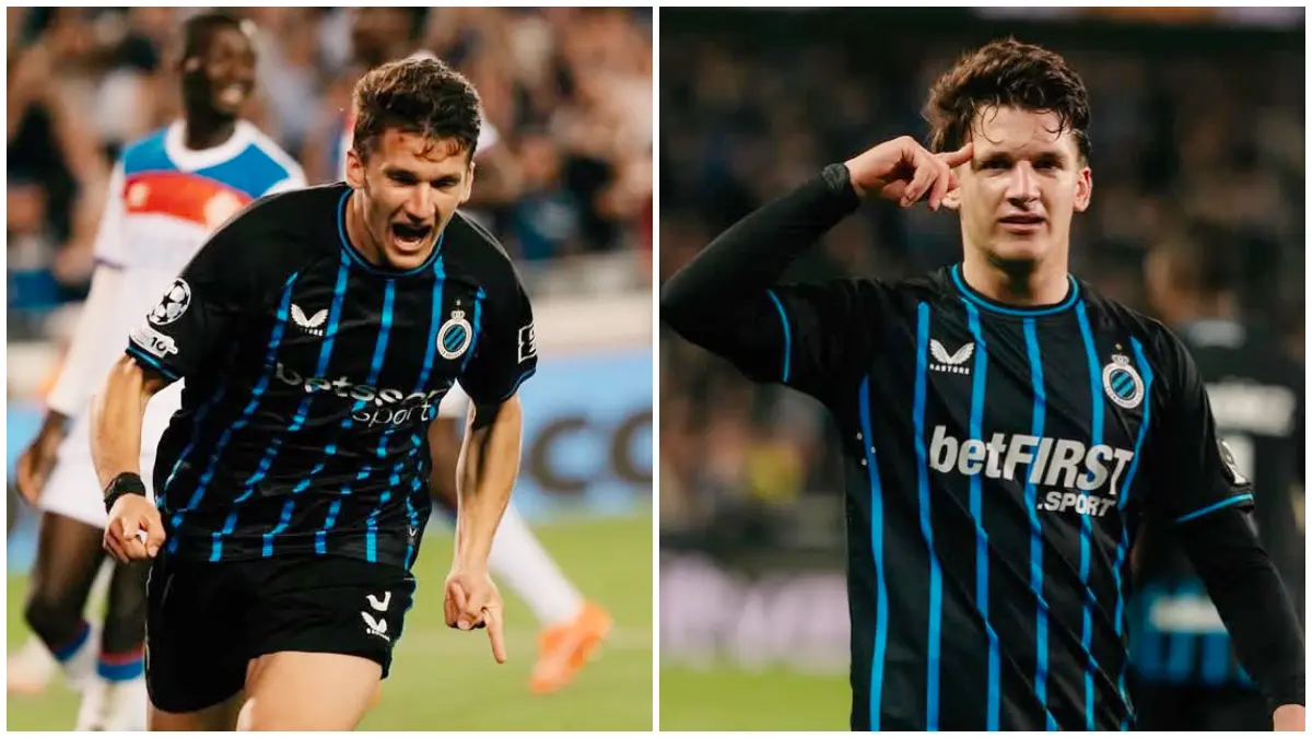 Christoz Tzolis penyerang sayap Club Brugge resmi ke Arsenal. (Foto: Instagram @christostzolis dan @clubbrugge)