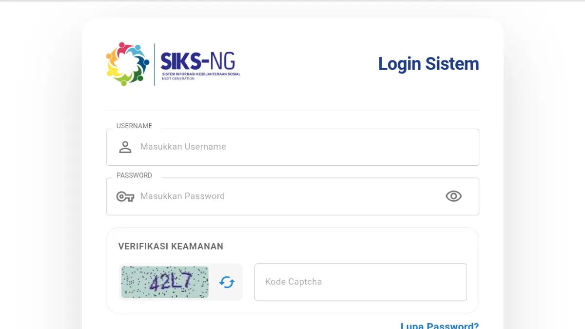 Ilustrasi situs SIKS-NG untuk cek progres bansos. (Foto: siks.kemensos.go.id)