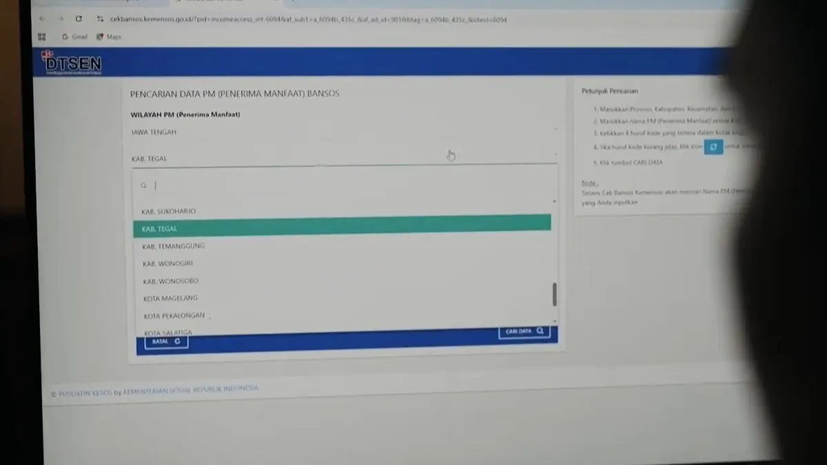 Ilustrasi data DTSEN bansos. (Foto: YouTube Kemensos RI)