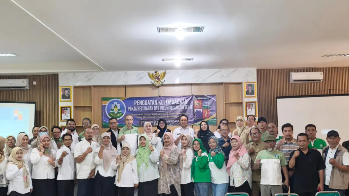Forum Kota Sehat Kota Bogor menggelar penguatan kelembagaan Forum Kecamatan Sehat dan Pokja Kelurahan Sehat di Aula Kecamatan Bogor Barat, Rabu, 22 Juli 2026. (Dok. Forum Kota Sehat)