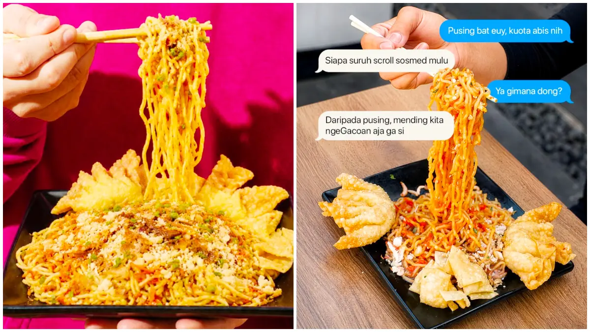 Menu yang disajikan di Mie Gacoan. (Foto : Instagram @mie.gacoan)