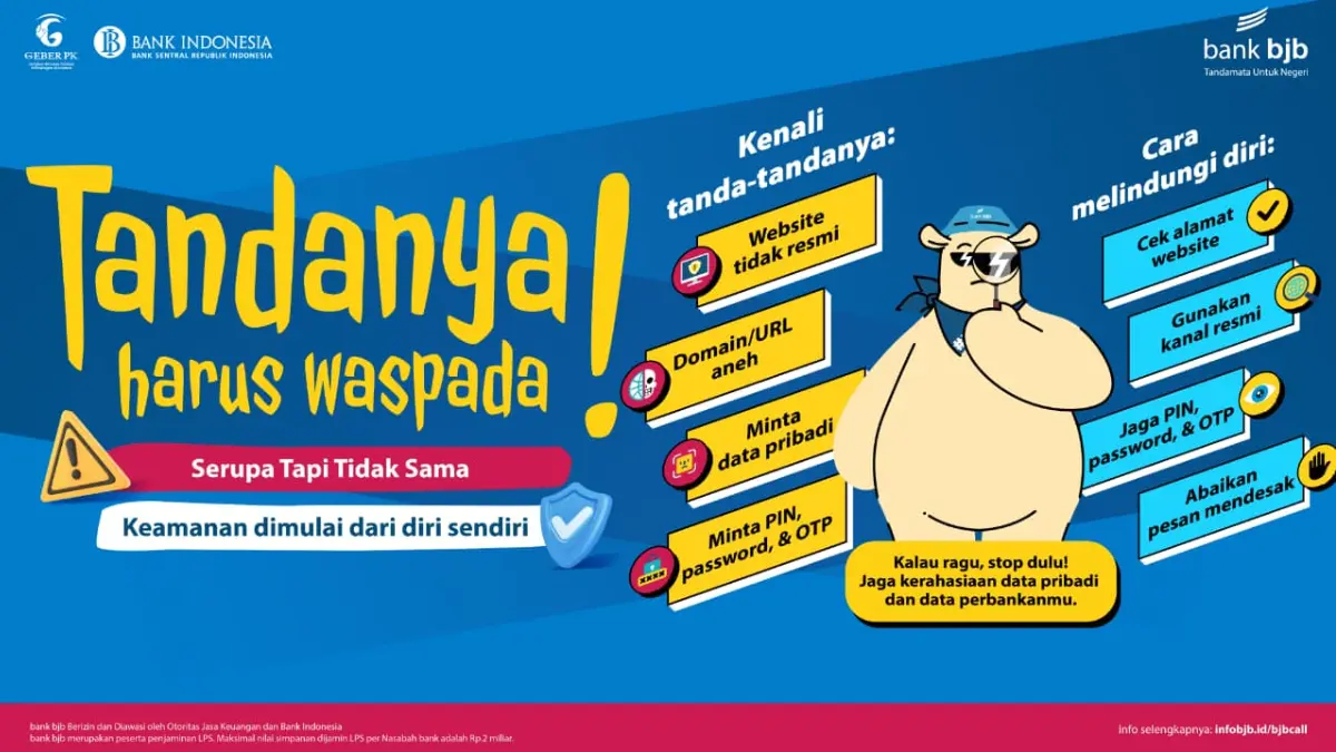 Nasabah bank bjb diimbau waspada terhadap modus penipuan digital. (Dok. Bank bjb)