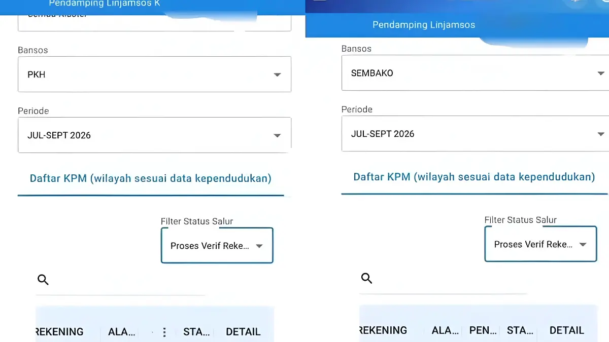 Status pencairan bansos PKH BPNT tahap ketiga di SIKS-NG. (Foto: YouTube Arfan Saputra Channel)