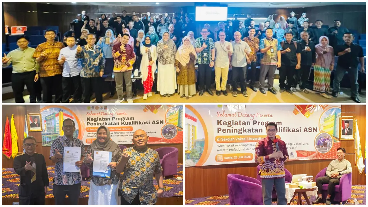 Pelatihan peningkatan kinerja dan sosialisasi program kuliah bagi ASN yang digelar Sekolah Vokasi Unpak Bogor. (Foto: Fikri/Radar Bogor)