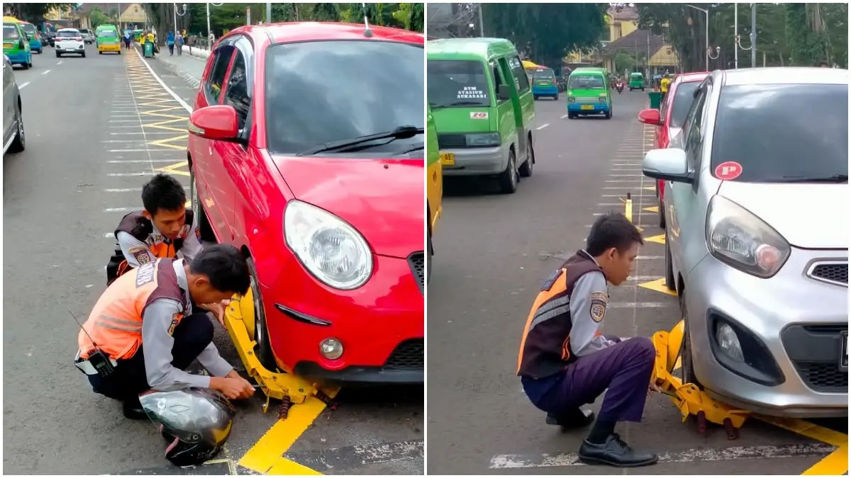 Penindakan kendaraan parkir liar di Kota Bogor. (Foto : Dishub)
