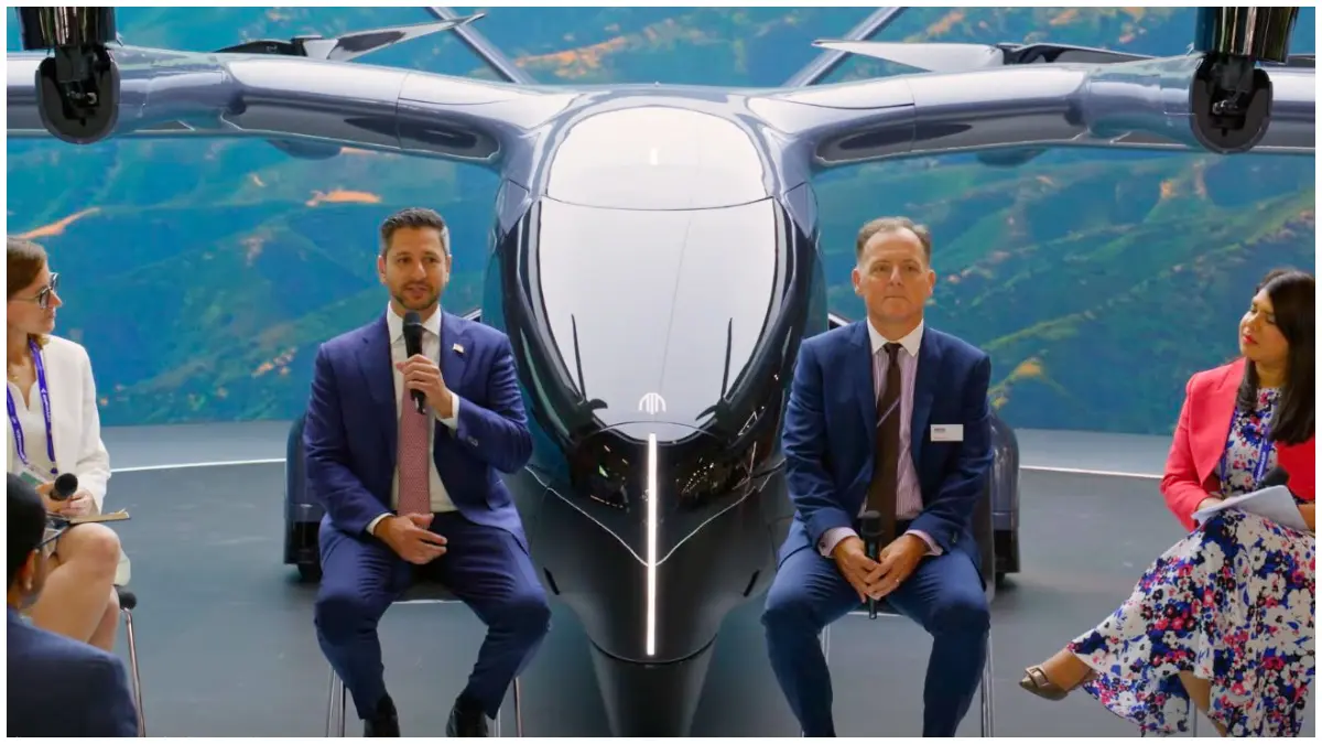 Tampilan taksi udara listrik Archer pada Paris airshow 2025. (Foto : Kanal YouTube Archer)