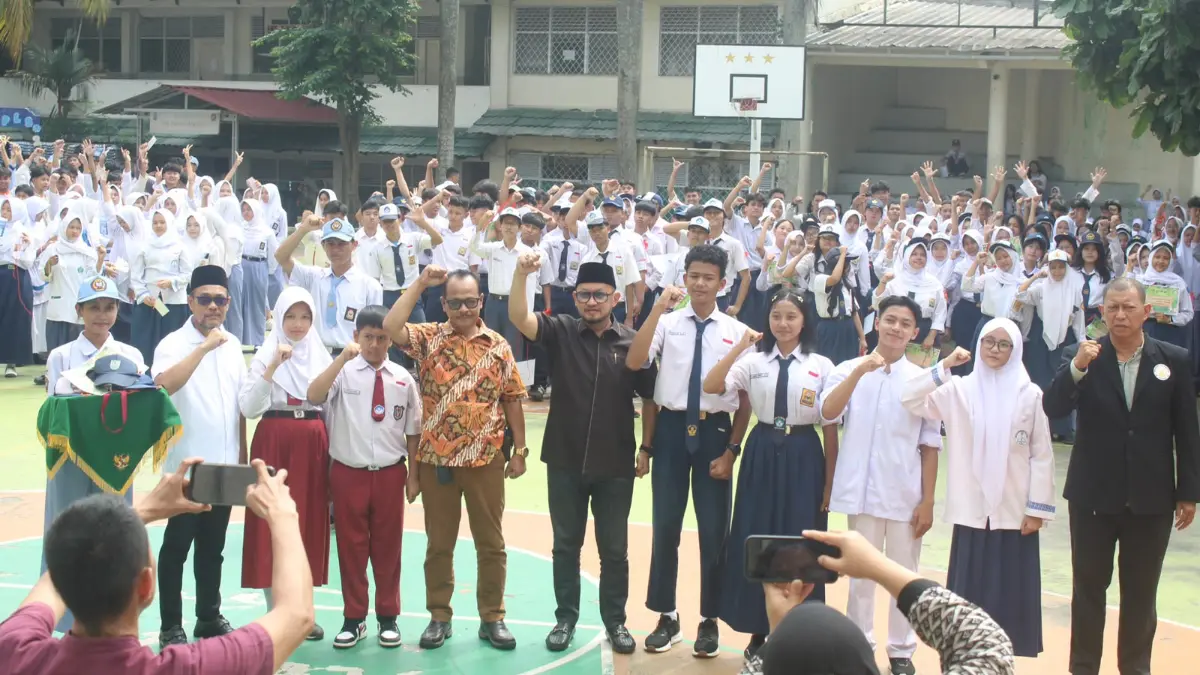 Andi Surya Wijaya saat menghadiri penutupan MPLS Pancawaluya Taruna Andigha Kota Bogor. Foto: Dok pribadi for Radar Bogor