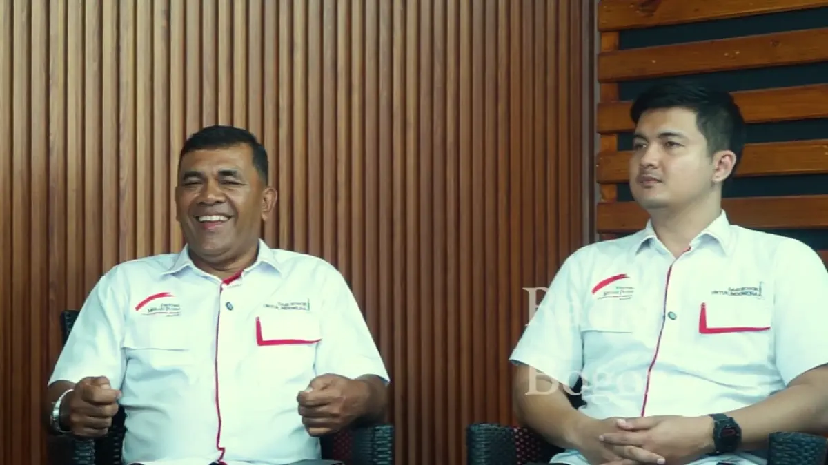 Ketua FMP, Syahril M. Said (kiri) saat di Graha Pena Radar Bogor.  (Foto: Radar Bogor)