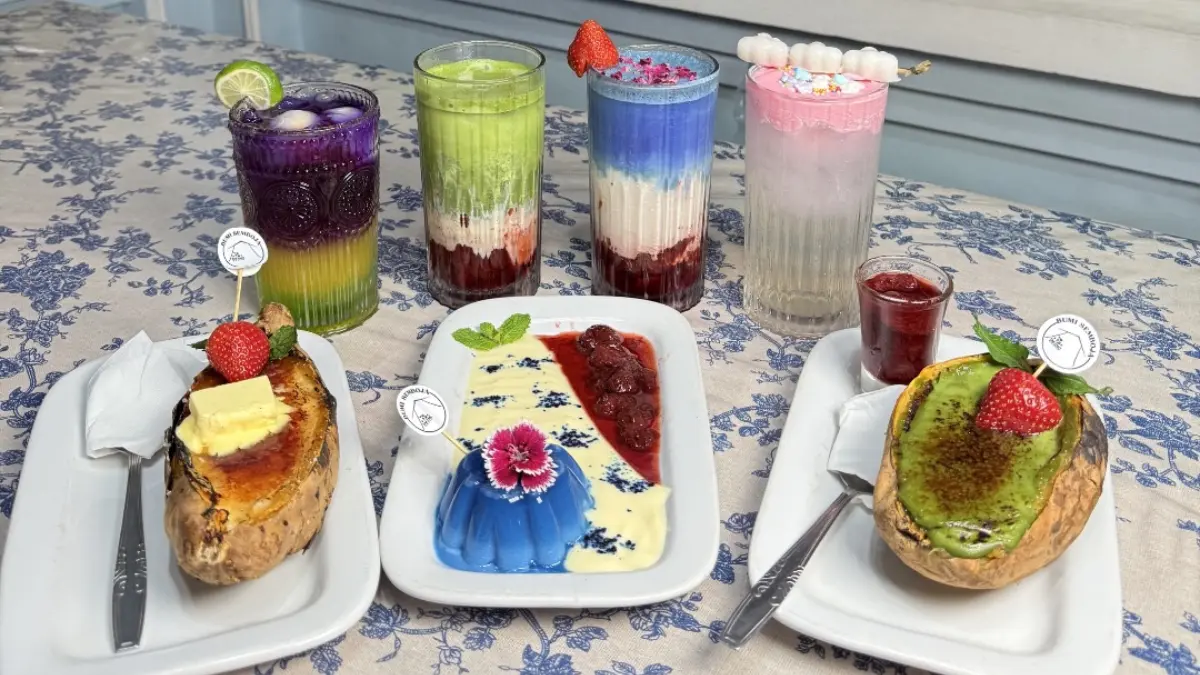 Makanan cantik dan unik di Bumi Semboja Bogor. Foto: Instagram