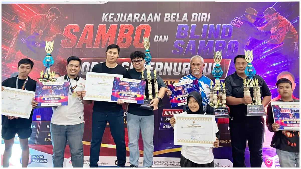 Atlet sambo Kota Bogor meraih prestasi pada Kejurnas Gubernur Cup Sumsel 2026. (Foto :  dokumen narasumber for Radar Bogor)&nbsp;