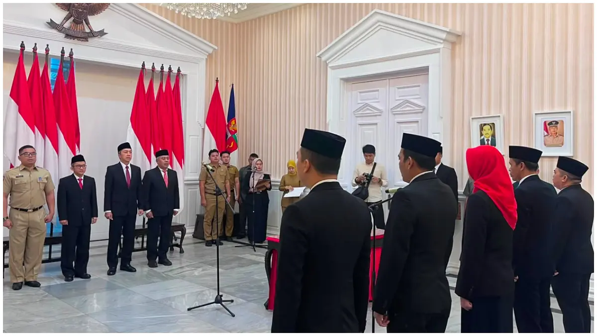 Pelantikan pejabat adiministrator dan pejabat pengawas di lingkungan Pemkot Bogor. (Foto : Dzikry/Radar Bogor)
