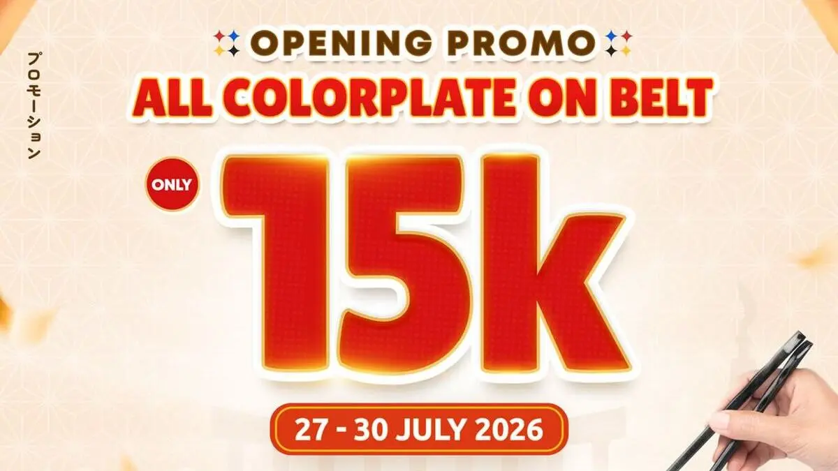 Promo Tom Sushi yang baru buka di Mall BTM Bogor. Foto: Instagram