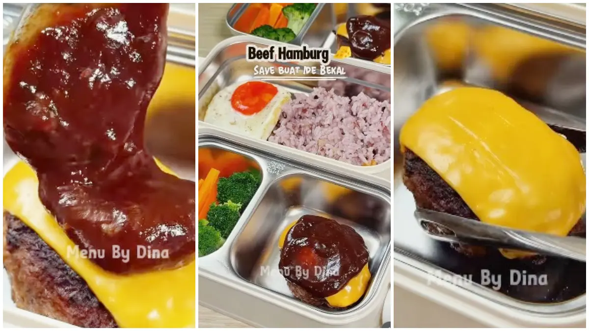 Tampilan beef patty homemade tinggi protein resep dari akun Instagram @menubydina. (Foto : Instagram @menubydina)