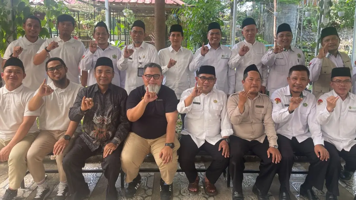 Rapat koordinasi LAZ Rabbani bersama Plt Kasi Penais Zakat dan Wakaf Kemenag Kabupaten Bogor serta perwakilan lima Kantor Urusan Agama (KUA).