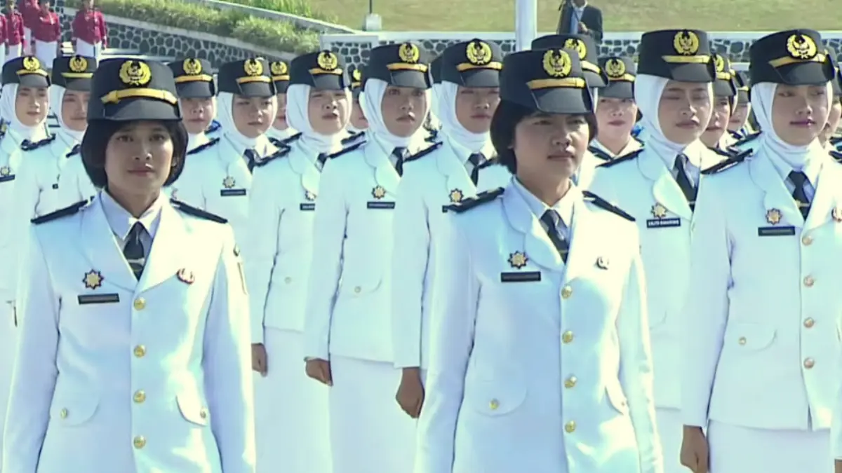 Berbagai pesan disampaikan Presiden Prabowo Subianto saat pimpin Upacara Pelantikan Pamong Praja Muda XXXIII IPDN 2026, 29 Juli 2026.  (Sekretariat Presiden)