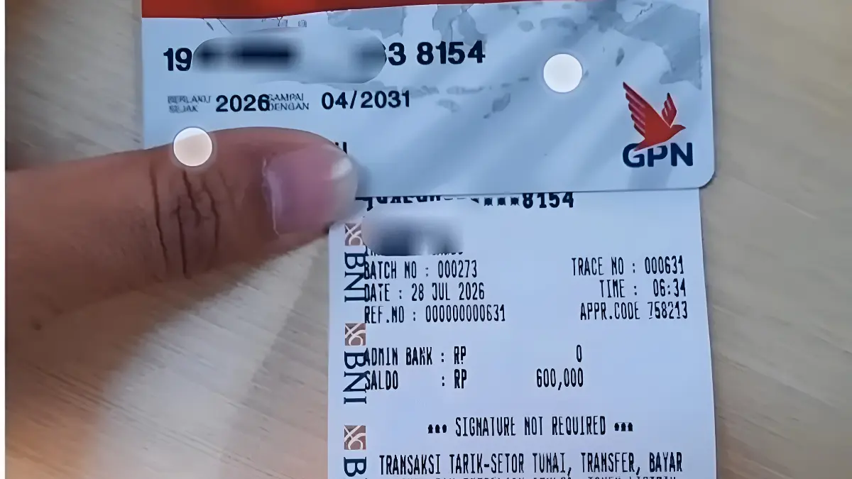Bukti bansos BPNT tahap kedua susulan masih cair (Foto: YouTube Arfan Saputra Channel)