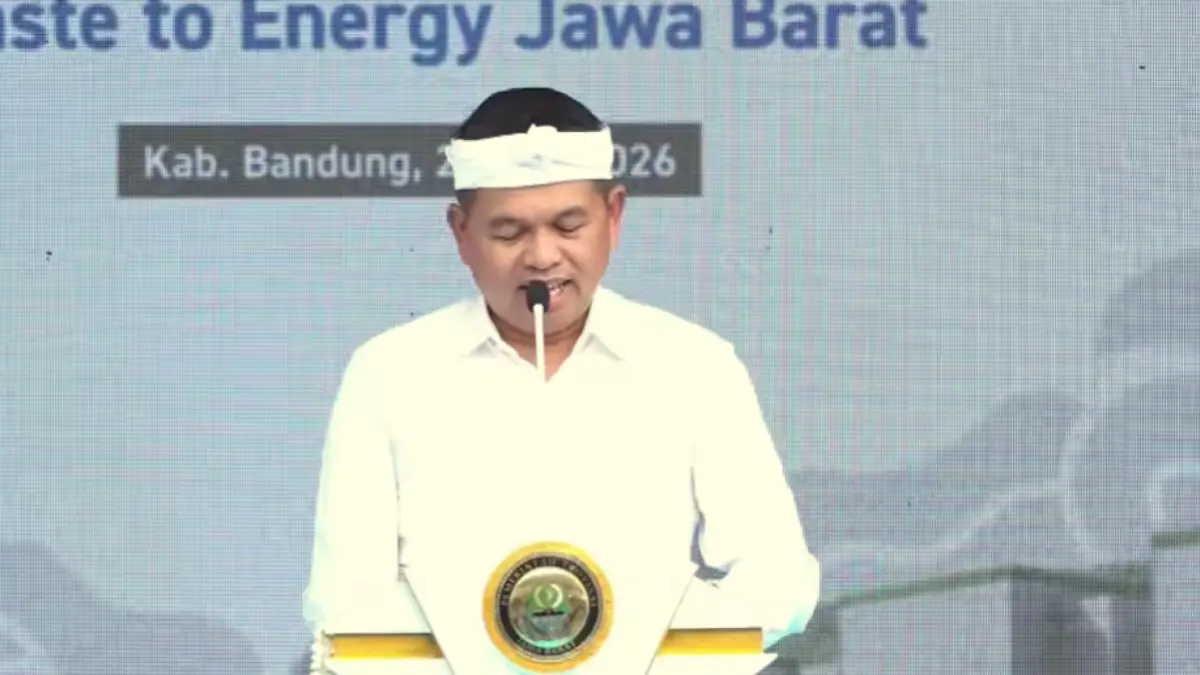 Gubernur Jawa Barat, Dedi Mulyadi saat memberikan sambutan.