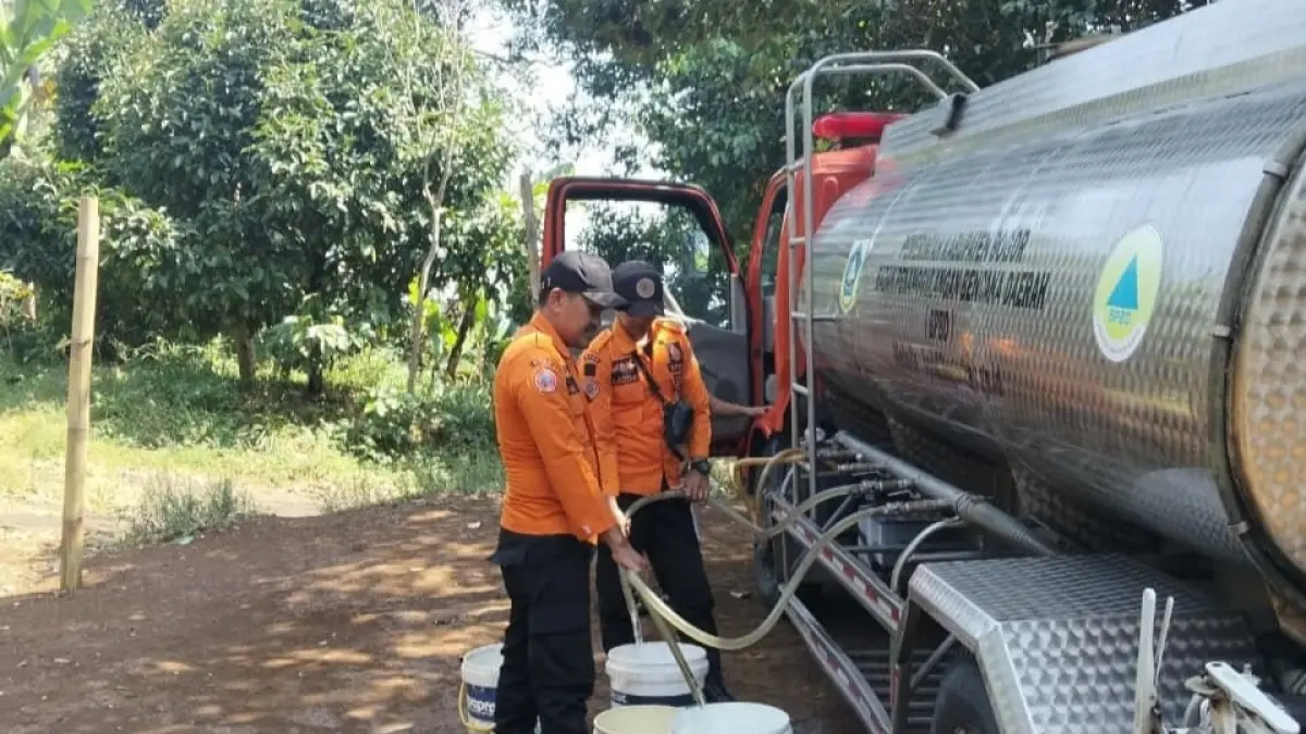 Kawasan Puncak mulai terdampak musim kemarau, tepatnya di Kampung Rawa Gadog, Desa Gadog, Megamendung, Kabupaten Bogor. (Dok. BPBD Kabupaten Bogor)