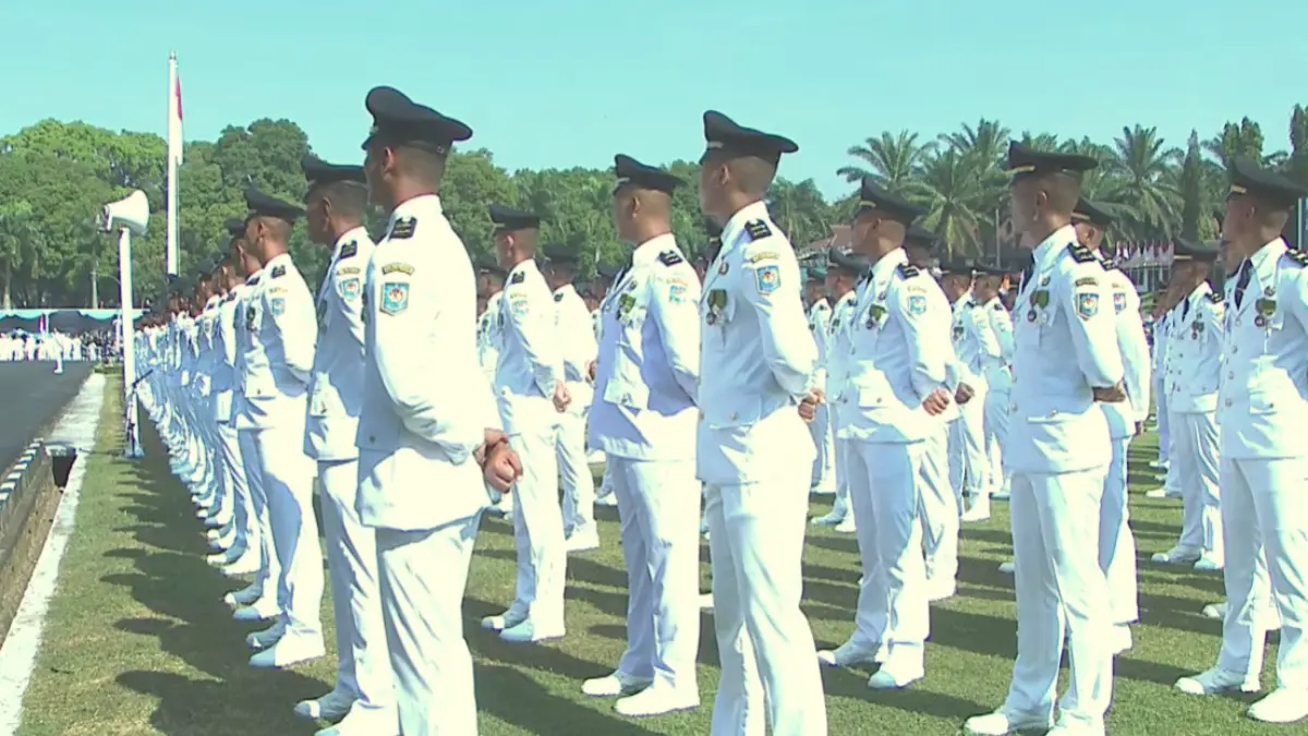 Upacara pelantikan Pamong Praja Muda XXXIII IPDN 2026 dihadiri Presiden Prabowo Subianto, 29 Juli 2026.  (Sekretariat Presiden)