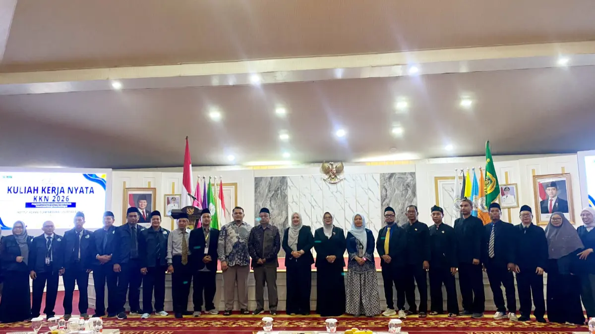 Institut Agama Islam (IAI) Nasional Laa Roiba Bogor melepas&nbsp;180 mahasiswa peserta Kuliah Kerja Nyata (KKN) Tahun 2026. (Dok. Laa Roiba Bogor)