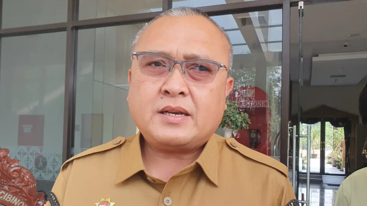 Kepala Disperkim Kabupaten Bogor, Eko Mujiarto saat menyampaikan keterangan. (Billy/Radar Bogor)