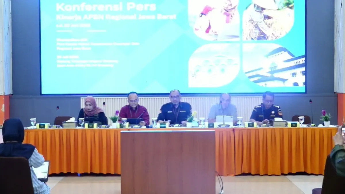 Konferensi pers paparan kinerja APBN Regional Jawa Barat. (Dok. DJP Jawa Barat III)