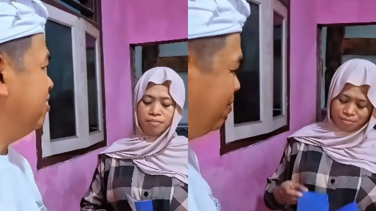 Gubernur Jawa Barat Dedi Mulyadi saat menyerahkan bantuan kepada keluarga almarhum Sumarna, satpam Waduk Jatiluhur (Instagram @dedimulyadi71)