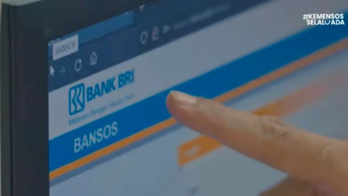 Ilustrasi pencairan bansos di KKS Bank BRI. (YouTube Kemensos RI) 