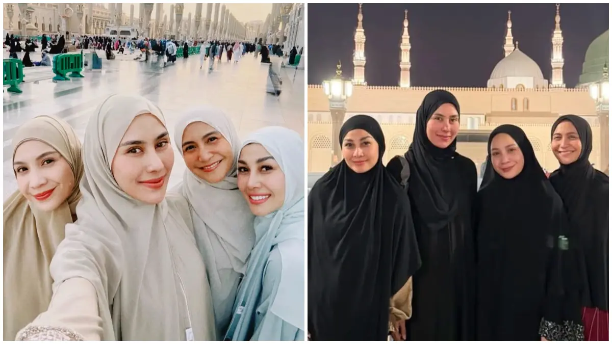 Momen Nagita Slavina menjalankan ibadah umrah didamping sang adik serta ipar.(Foto: Instagram @raffinagita1717)&nbsp;