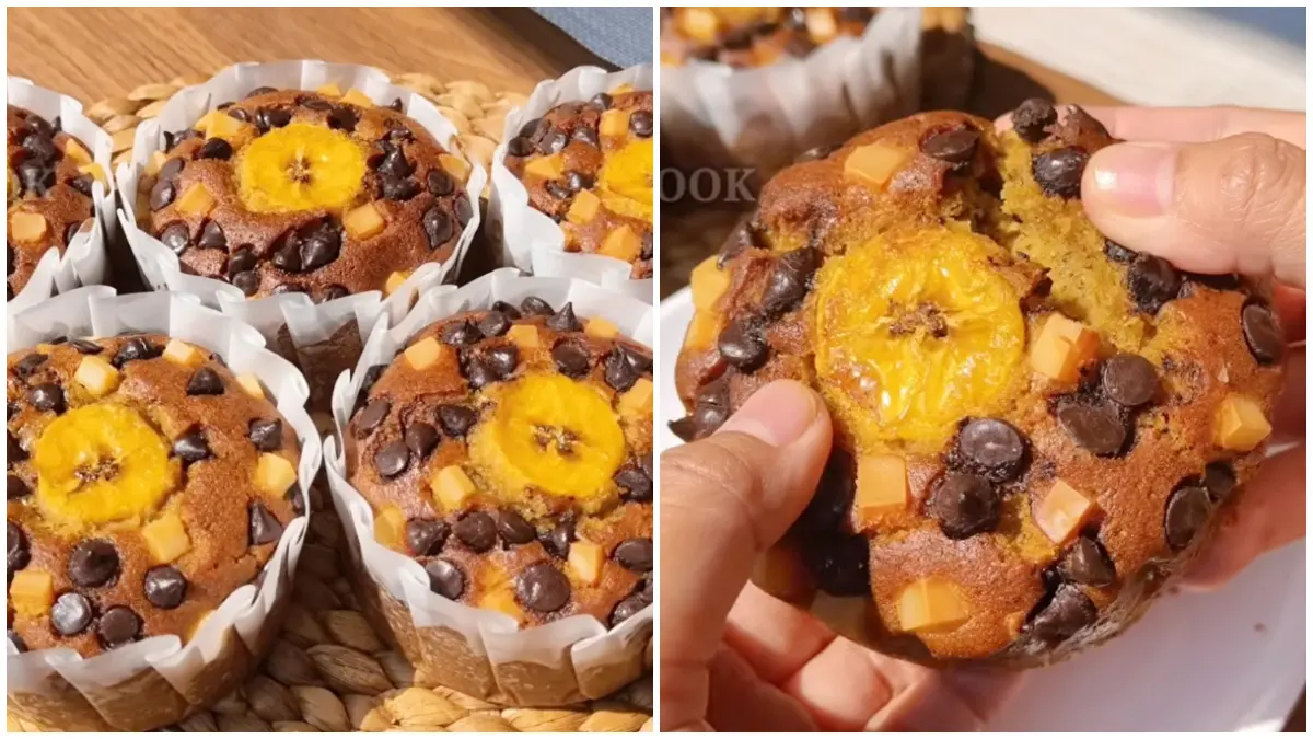 Tampilan sajian dan resep Banana Bread Choco (Foto: Kanal Youtube @CRCOOK)