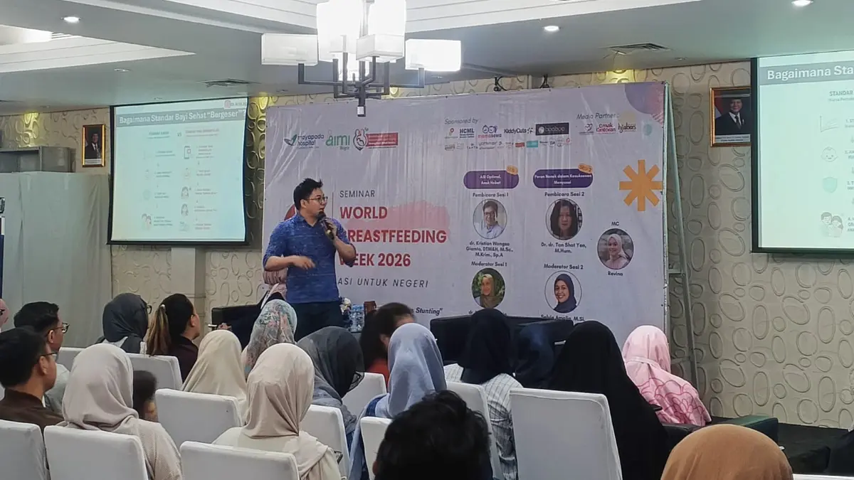 Seminar World Breastfeeding Week 2026 yang digelar Asosiasi Ibu Menyusui Indonesia (AIMI) Bogor. Foto: Fikri/Radar Bogor