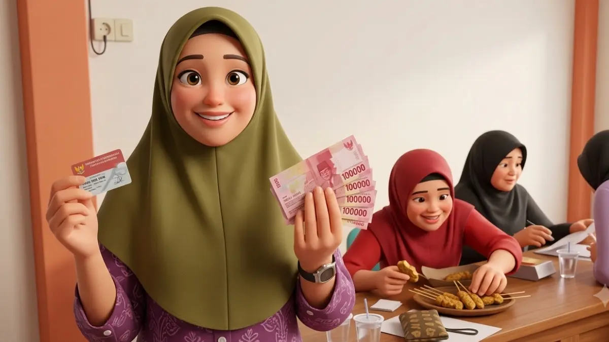 Ilustrasi pencairan bantuan sosial tahap 3 (YouTube Kemensos RI/Diolah dengan Gemini AI)
