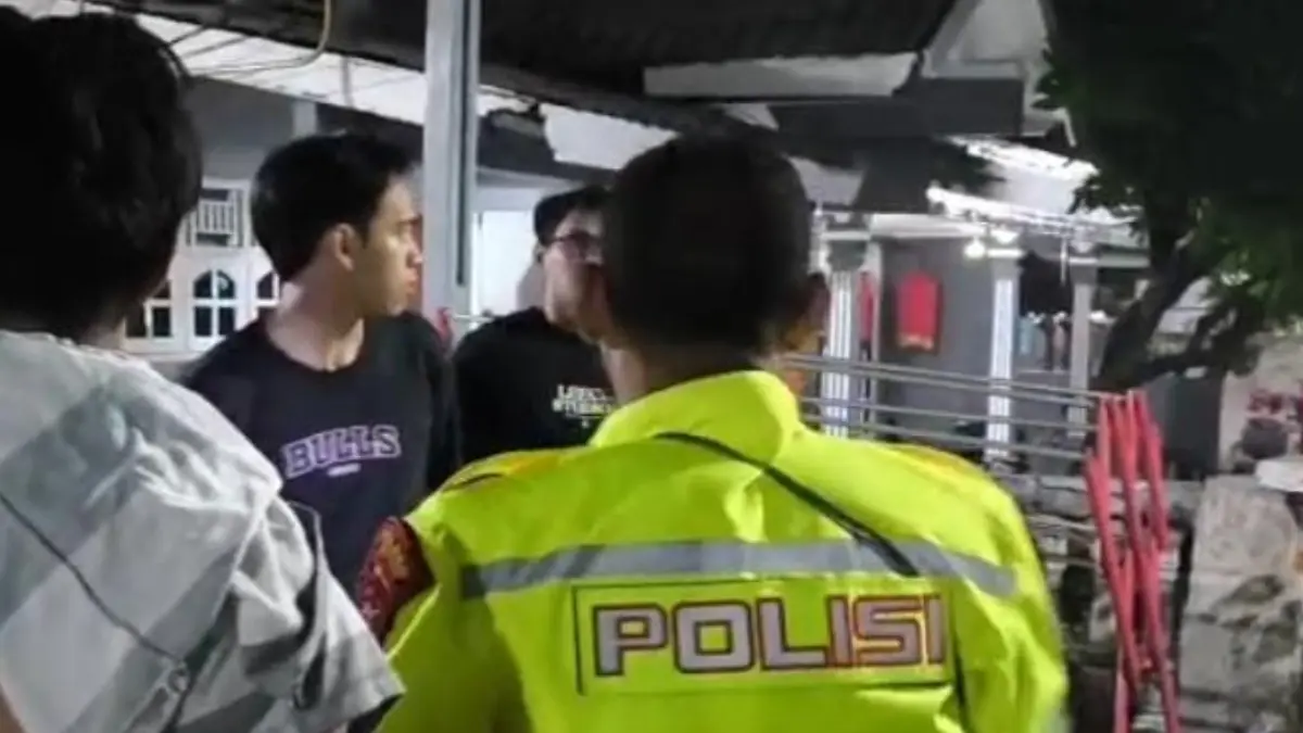 Polsek Cileungsi di lokasi yang diduga hendak terjadi aksi tawuran. (Dok. Polsek Cileungsi)
