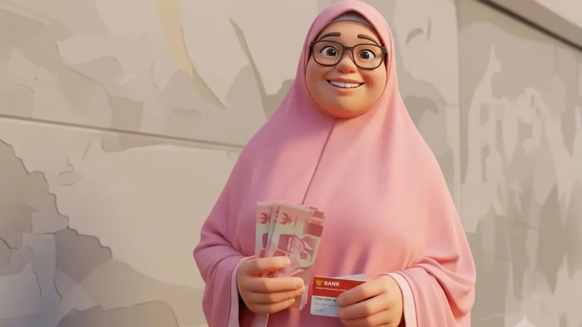 Ilustrasi pencairan bantuan sosial oleh KPM (YouTube Kemensos RI/Diolah dengan Gemini AI)